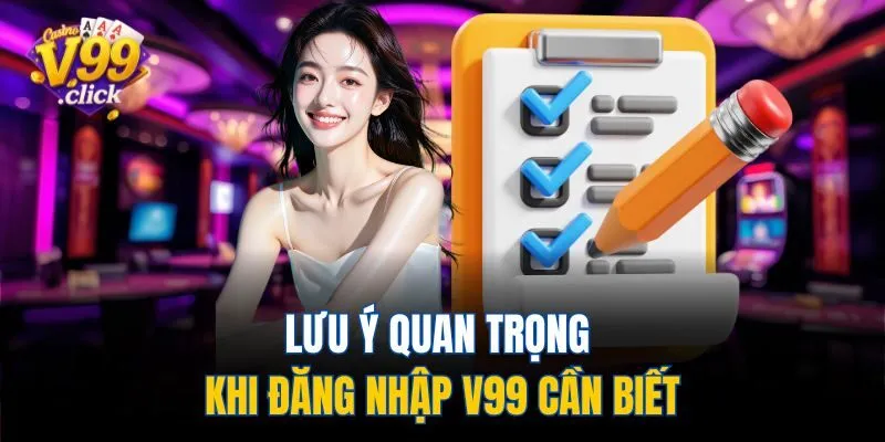 Lưu ý quan trọng khi đăng nhập V99 cần biết